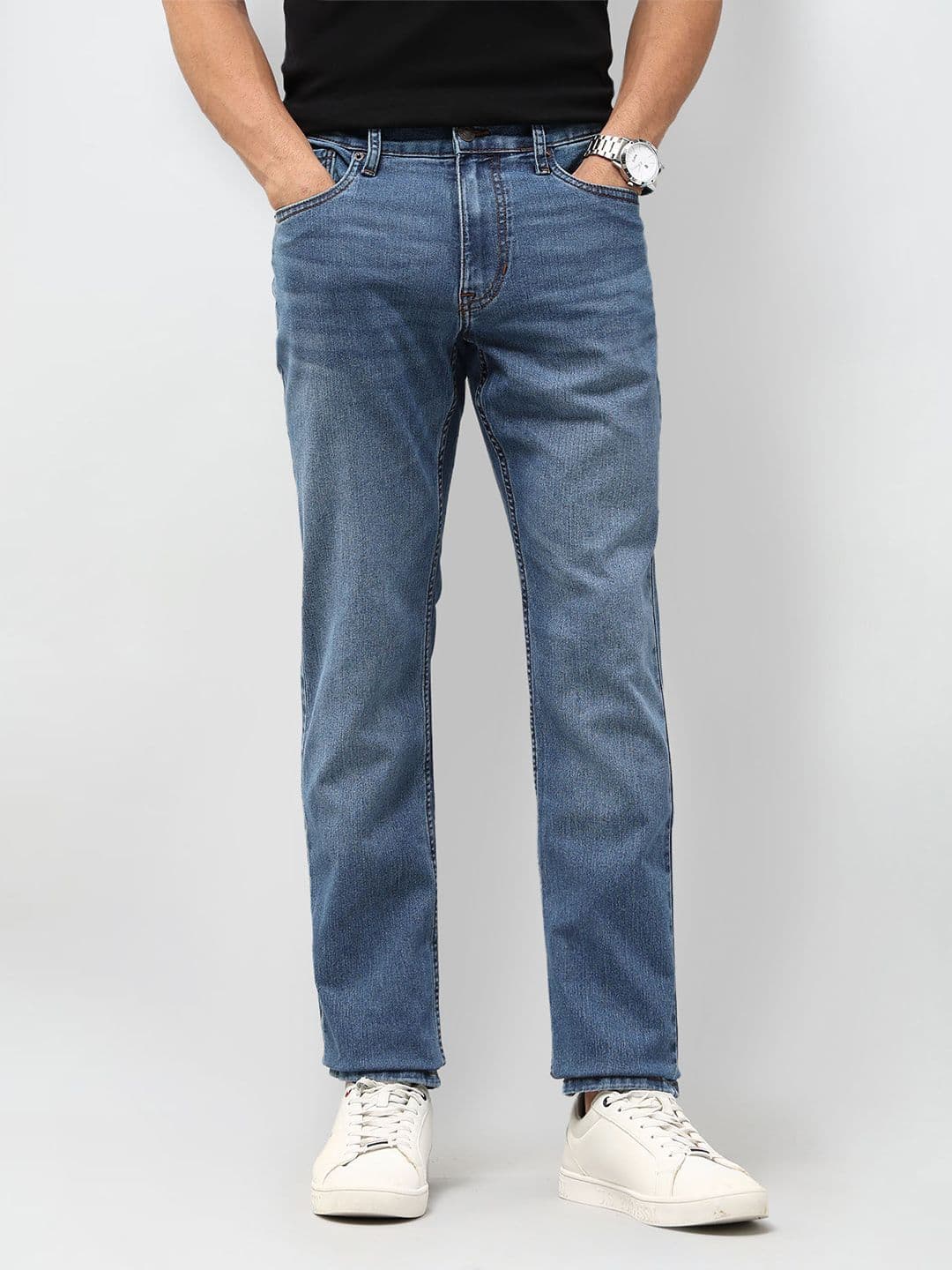 U.S. Polo Assn. Denim Co. Men Brandon Slim Tapered Fit Light Fade Stretchable Jeans - view 1