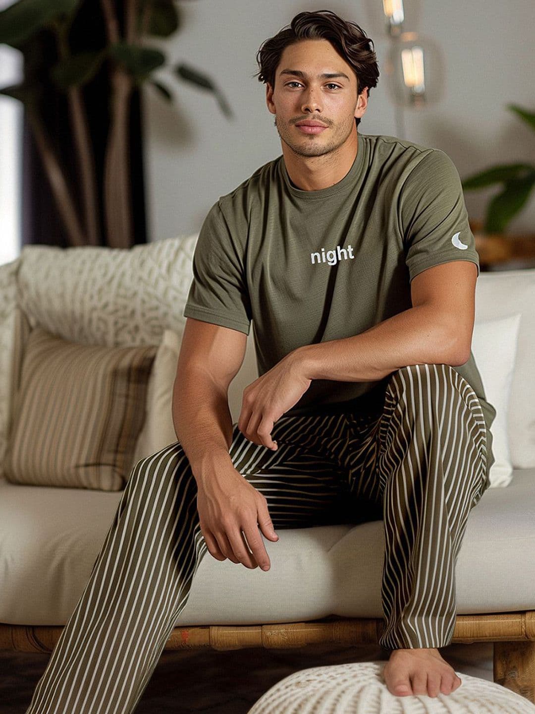 Trendyol Men Round Neck Night suit - view 1