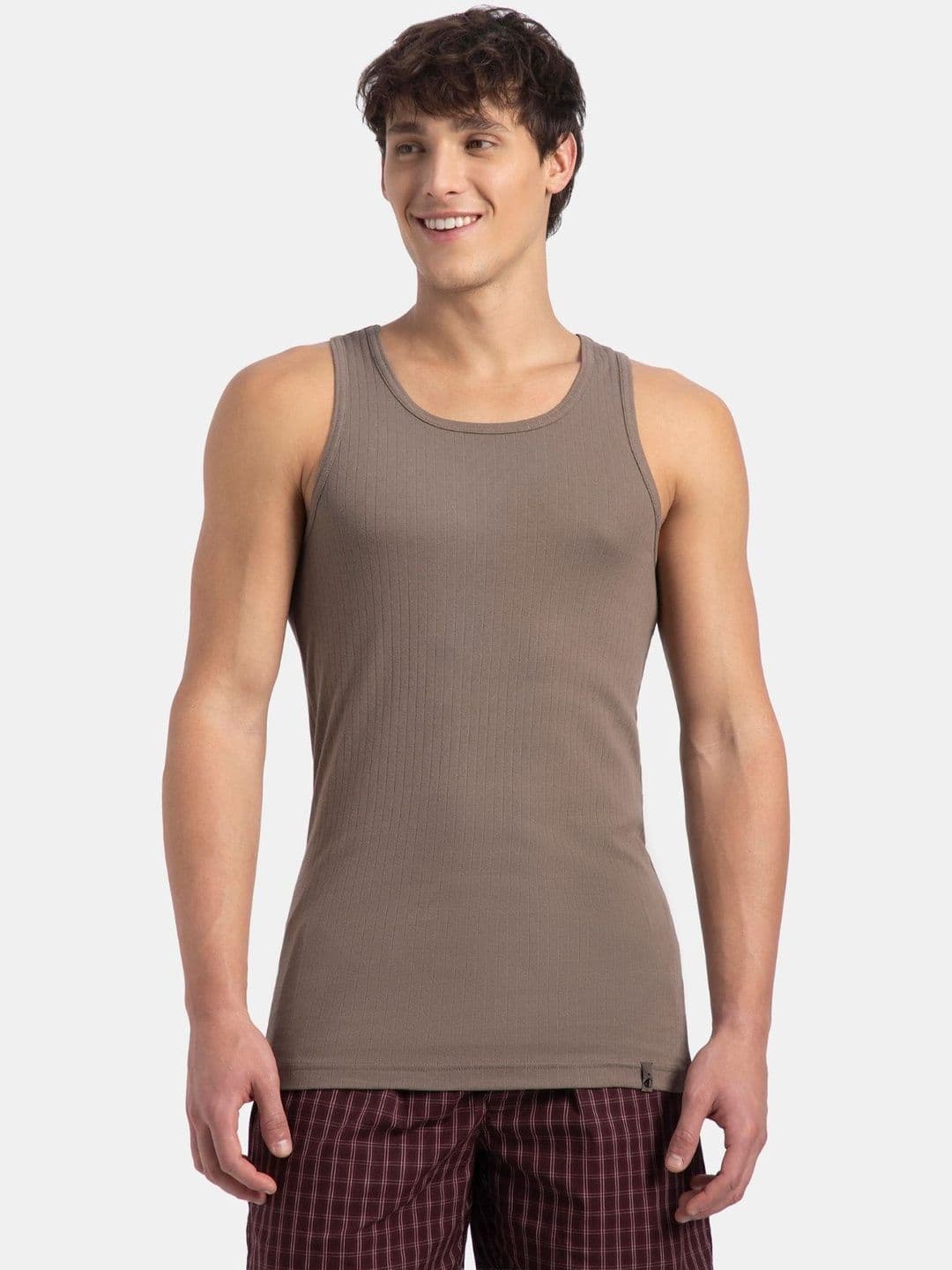 Jockey Round Neck Combed Cotton Rib With Racer Back Gym Vest-9922 - view 1
