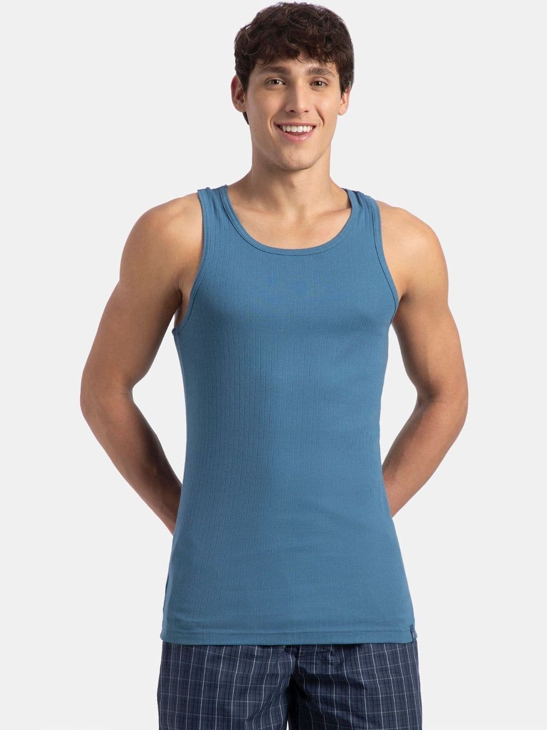 Jockey Round Neck Combed Cotton Rib With Racer Back Gym Vest-9922 - view 1