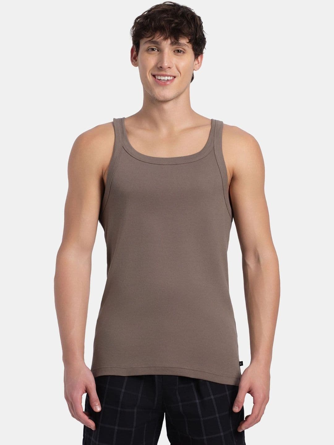Jockey Super Combed Cotton Rib Square Neck Gym Vest - US26 - view 1