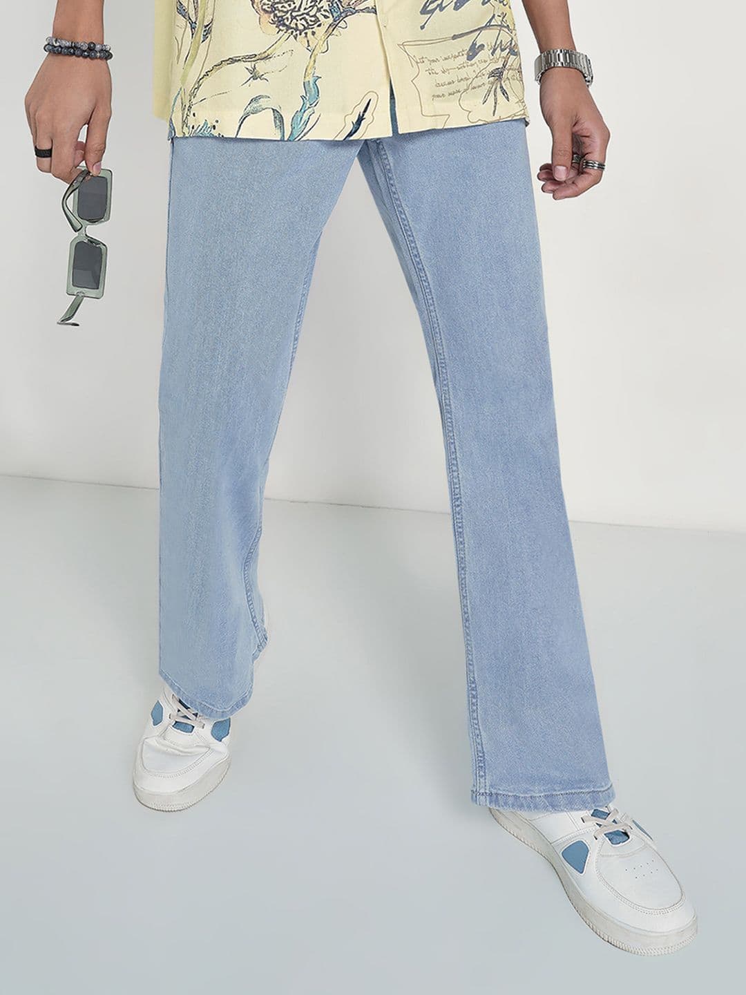 People Men Wide Leg Mid-Rise Jeans - view 1