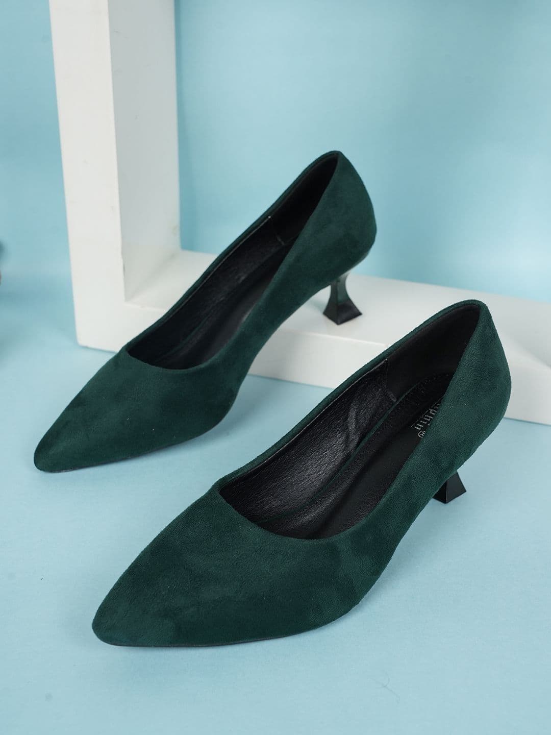 Dollphin Textured Suede Kitten Pumps - view 1