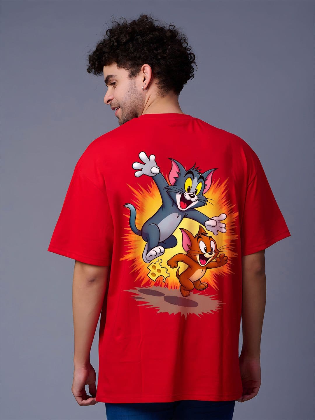 BDSQUARE Men Tom & Jerry Graphic Printed Round Neck T-shirt - view 1