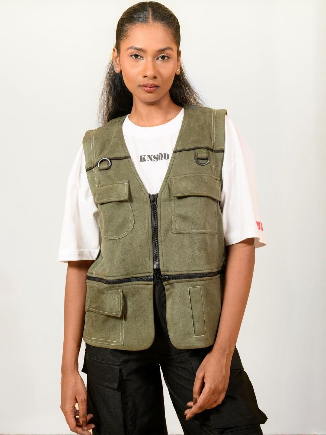 Kunsquad Blank Canvas Unisex Collarless Solid Tailored Jacket - view 1