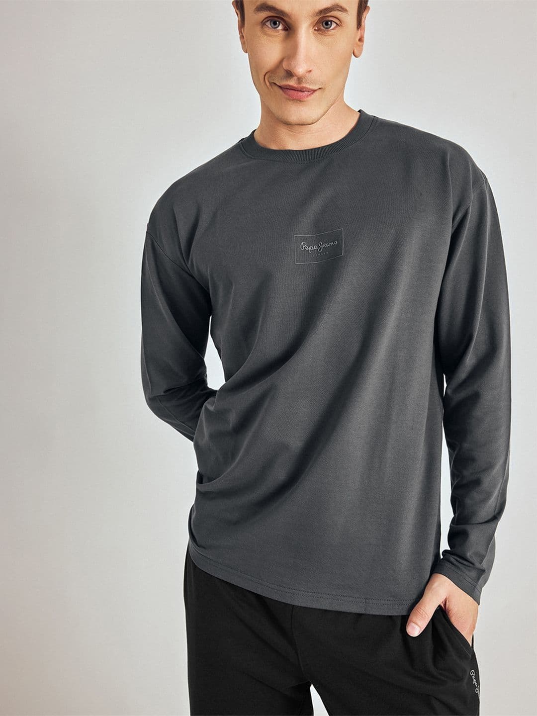 Pepe Jeans Men Brand Logo Printed Round Neck Cotton Relaxed Fit T-shirt - view 1