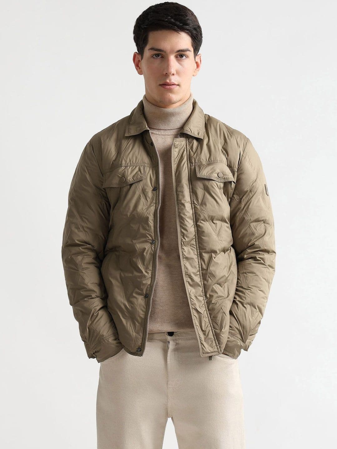 Arrow Sport Spread Collar Long Sleeves Padded Jacket - view 1