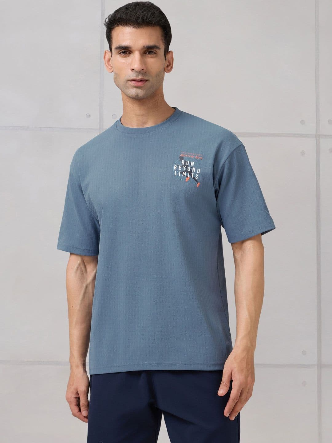 Technosport Men Typography Printed Anti Static T-shirt - view 1