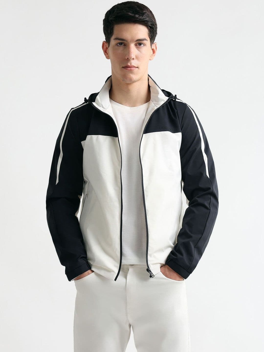 Arrow Sport Colourblocked Windcheater Open Front Jacket - view 1