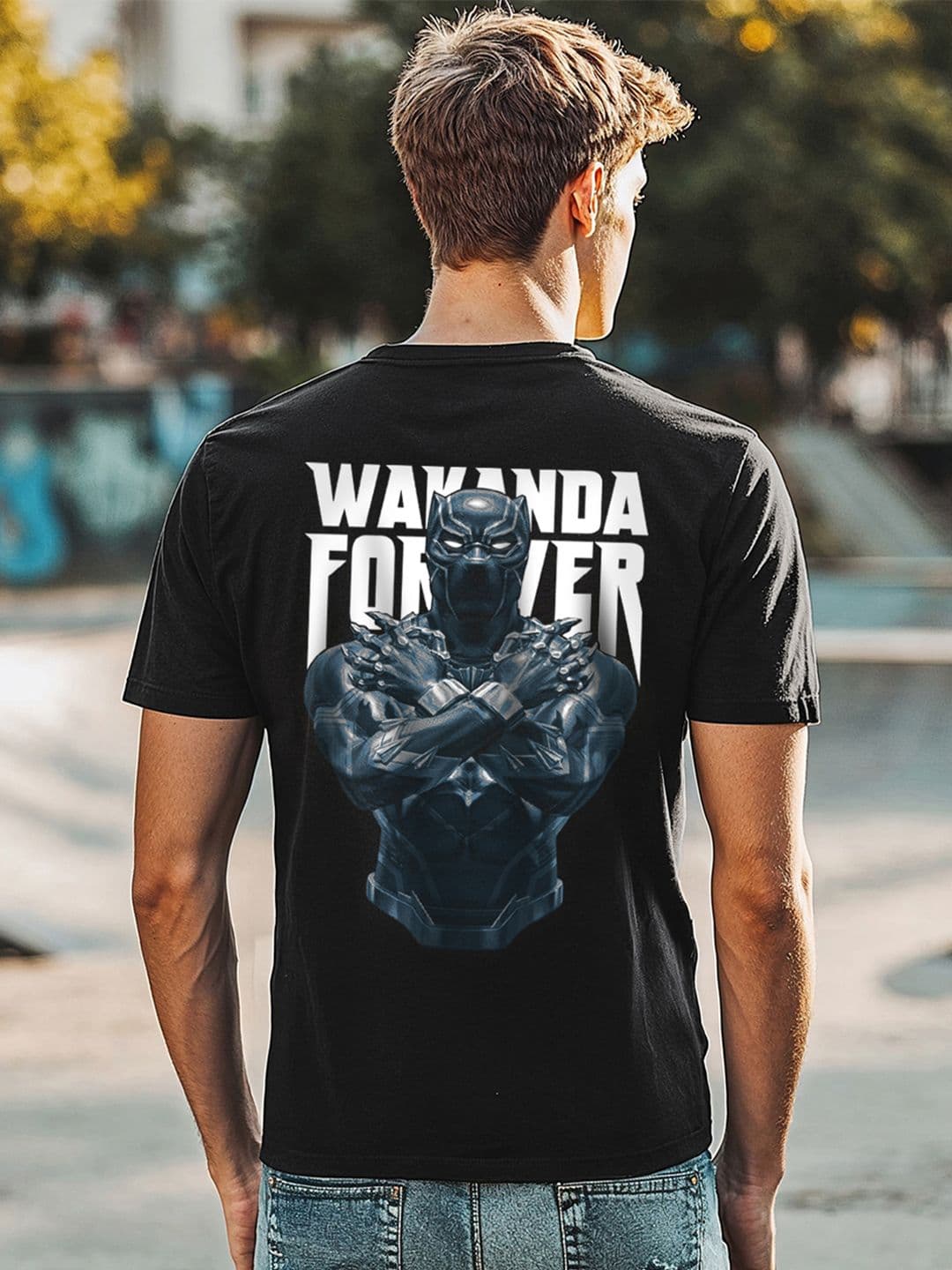 Bewakoof Pure Cotton Black Printed T-shirt - view 1
