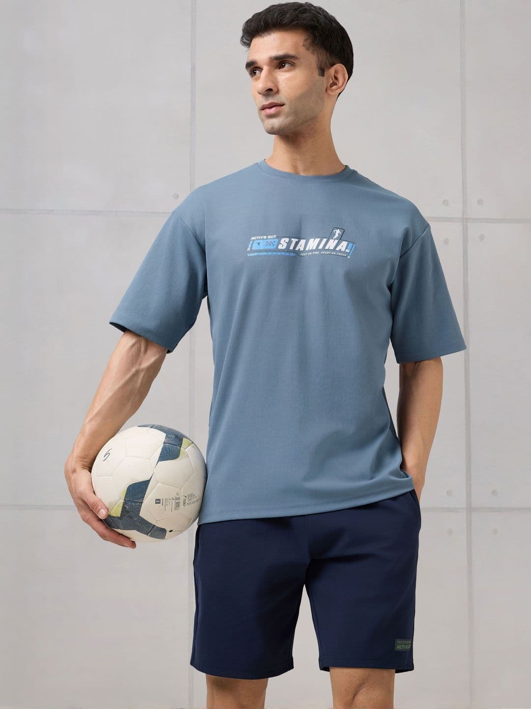 Technosport Men Typography Printed Anti Static Slim Fit T-shirt - view 1