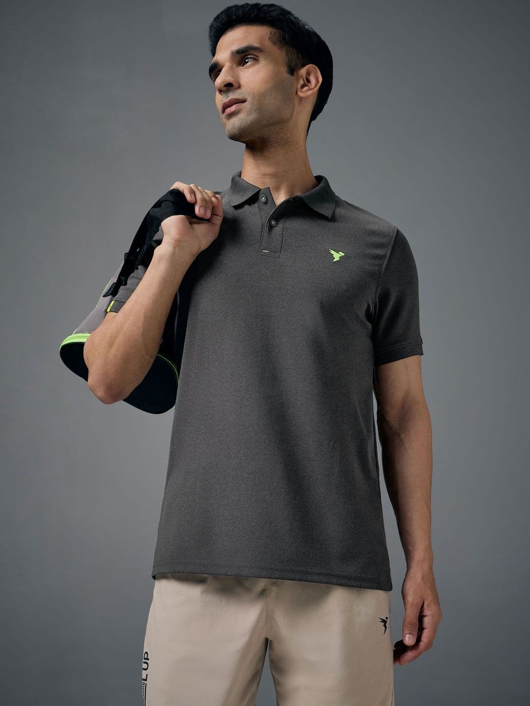 Technosport Men Anti Static Solid Polo Collar Slim Fit T-shirt - view 1