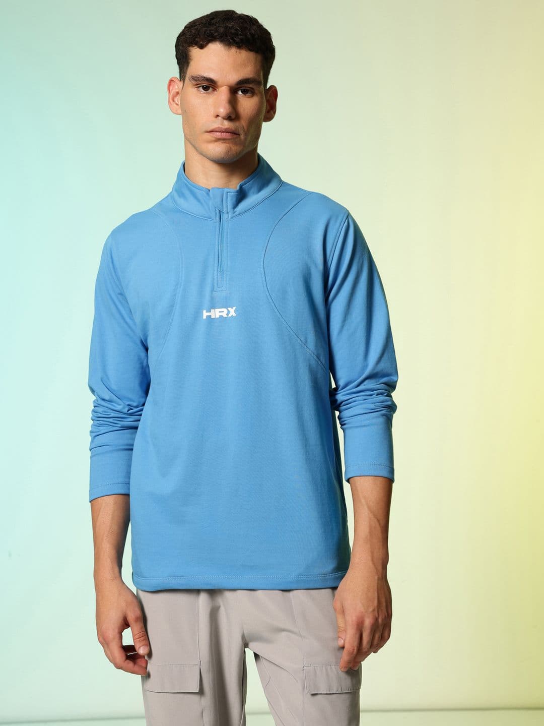 HRX by Hrithik Roshan Mock Collar Running Pullover Sweatshirt - view 1