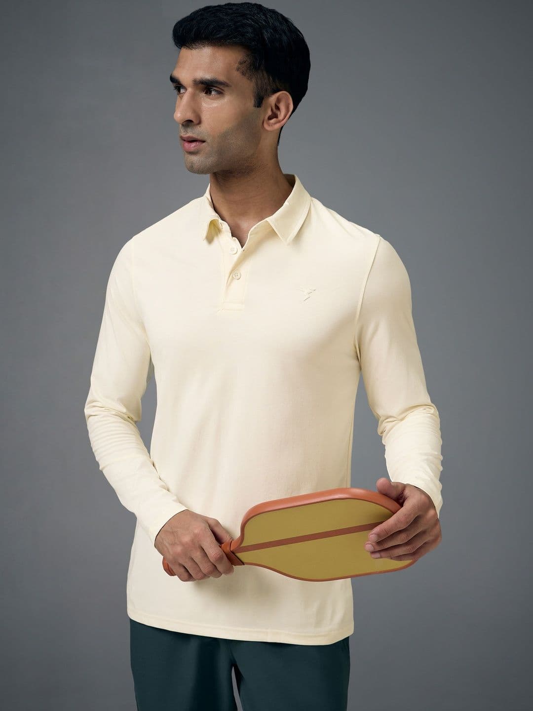 Technosport Men Slim Fit Polo Collar Long Sleeve Anti Static T-shirt - view 1
