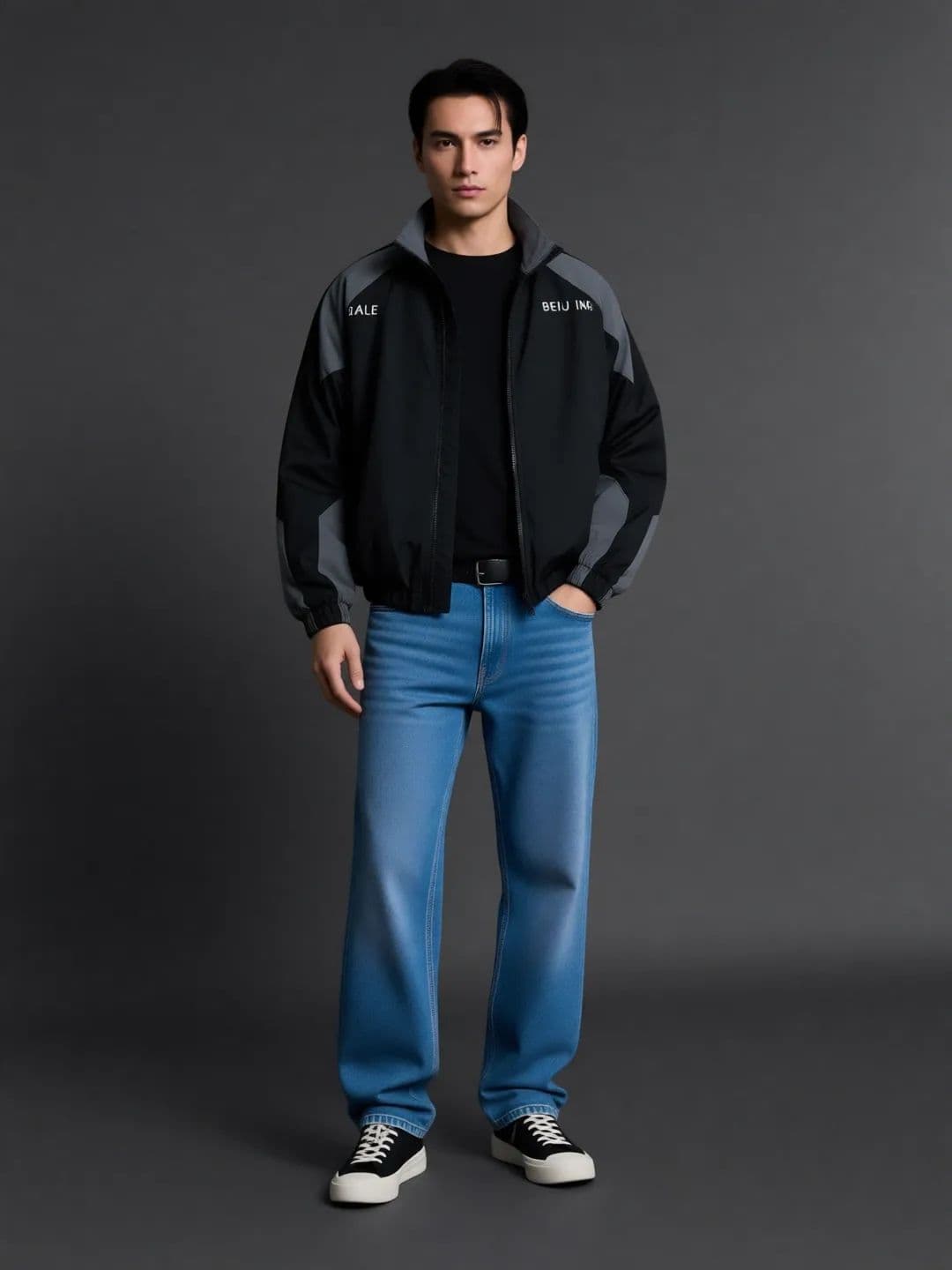 HERE&NOW Men Mock Collar Colourblocked Casual Bomber Jacket - view 1
