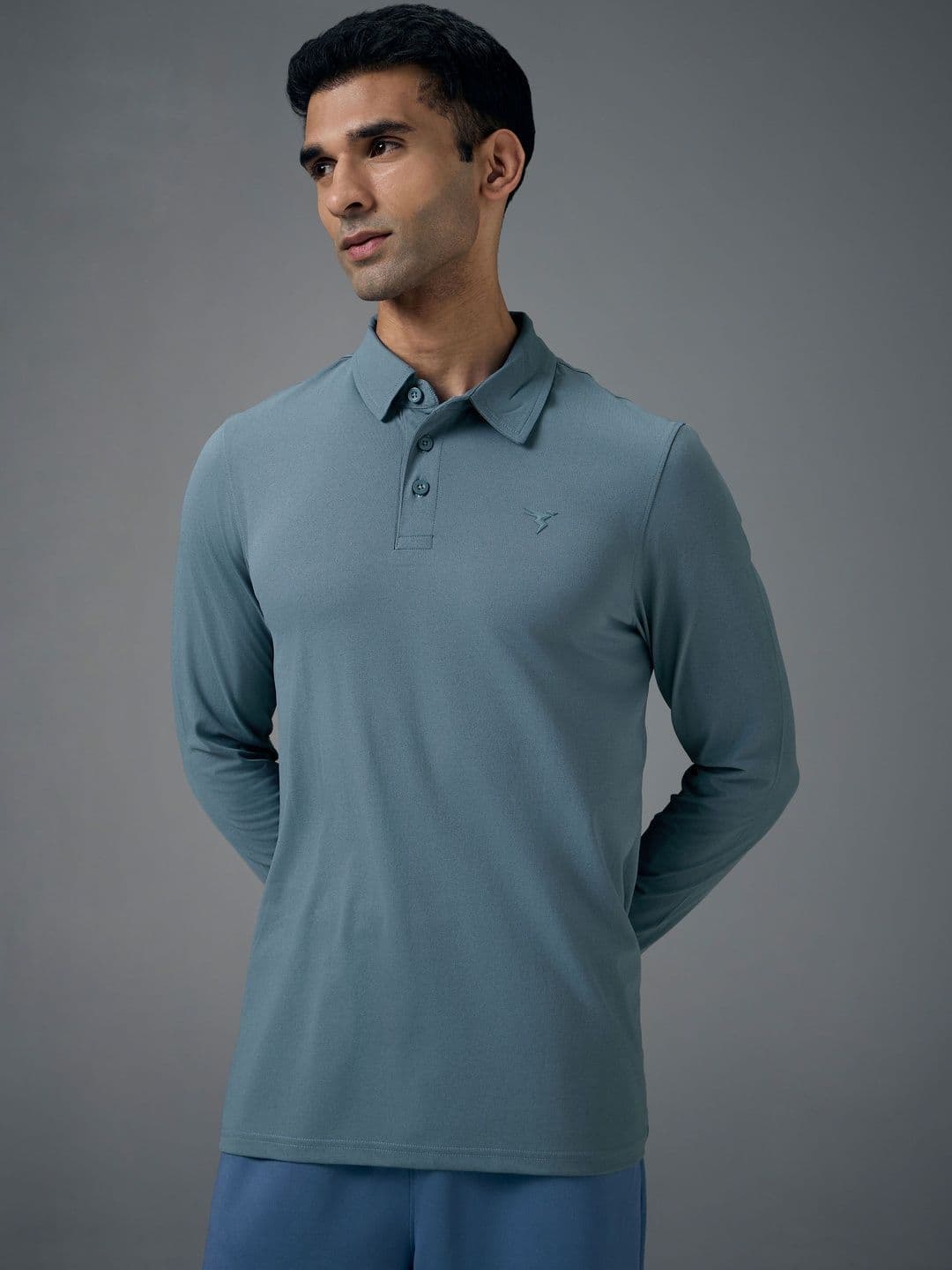 Technosport Men Brand Logo Polo Collar Anti Static Slim Fit T-shirt - view 1