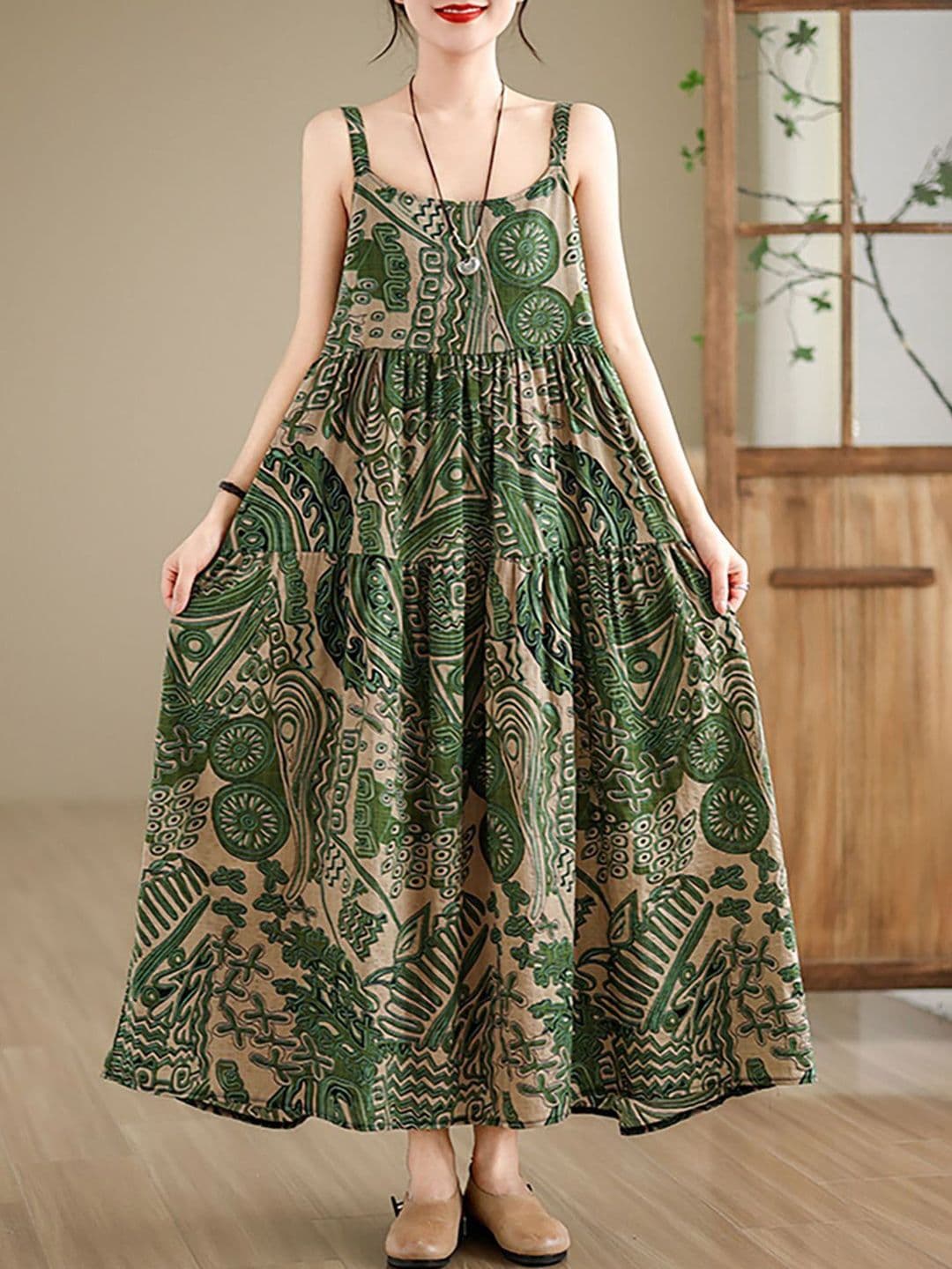 PIMU Women Graphic Print Maxi Dress - view 1