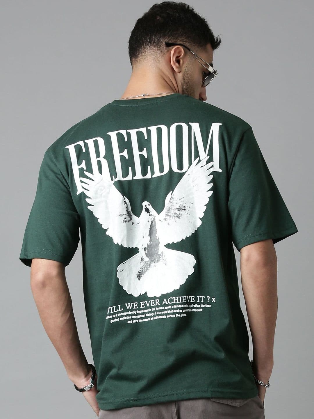 LEWEL Men Typography Printed Oversized T-shirt - view 1