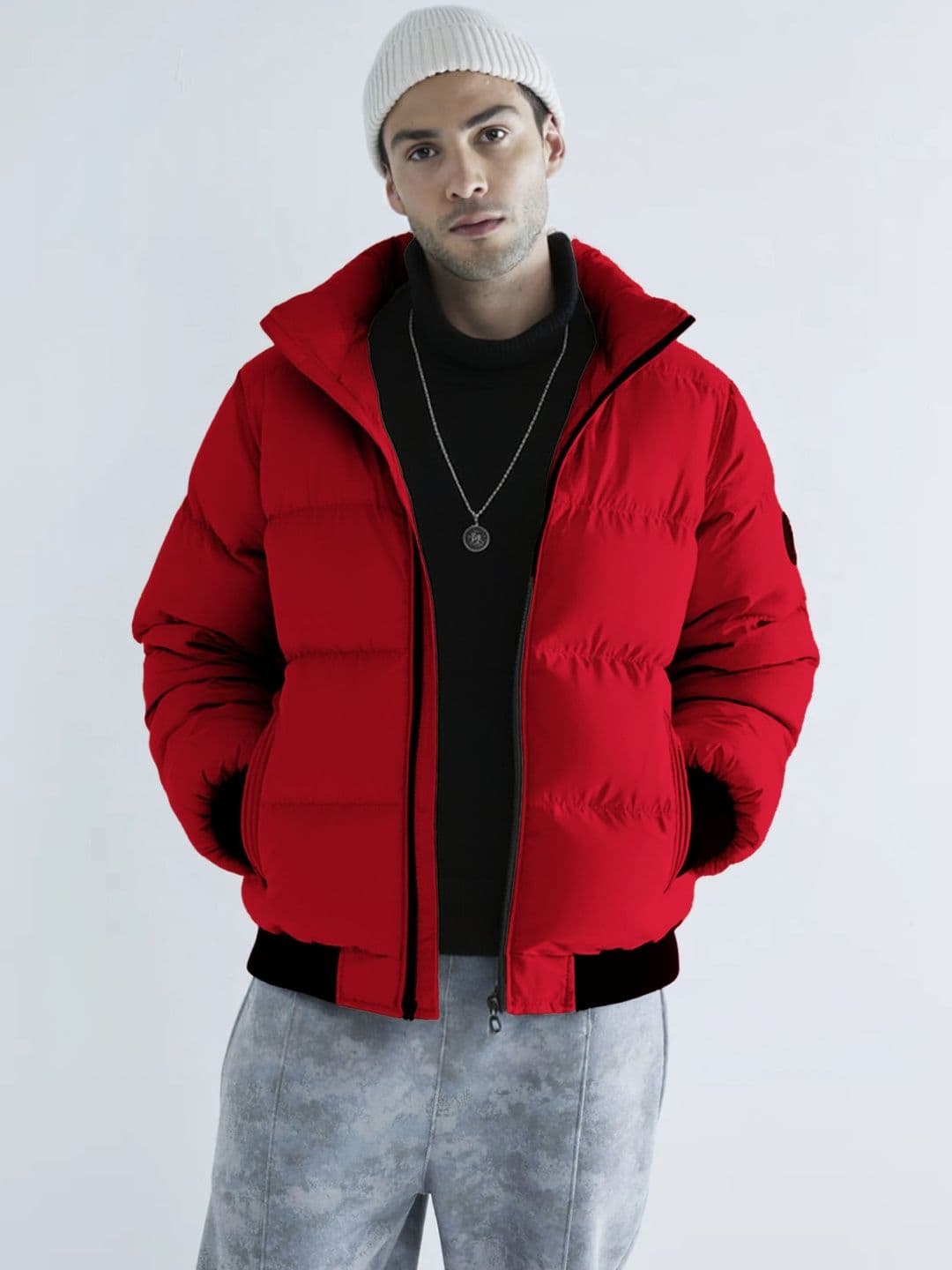 StyleCast x Revolte Mock Collar Puffer Jacket - view 1