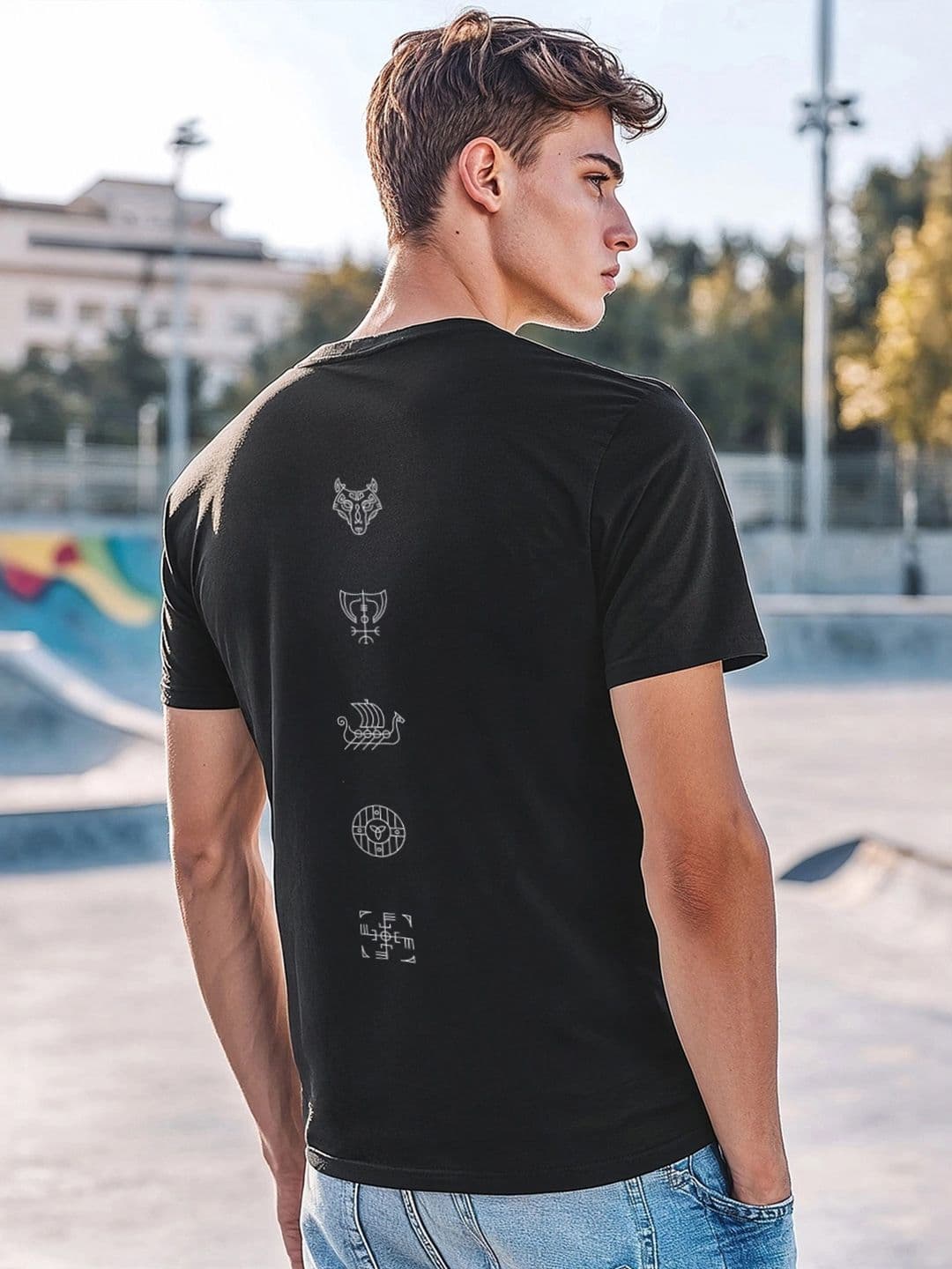 Bewakoof Men Black Typography Printed Pure Cotton T-shirt - view 1