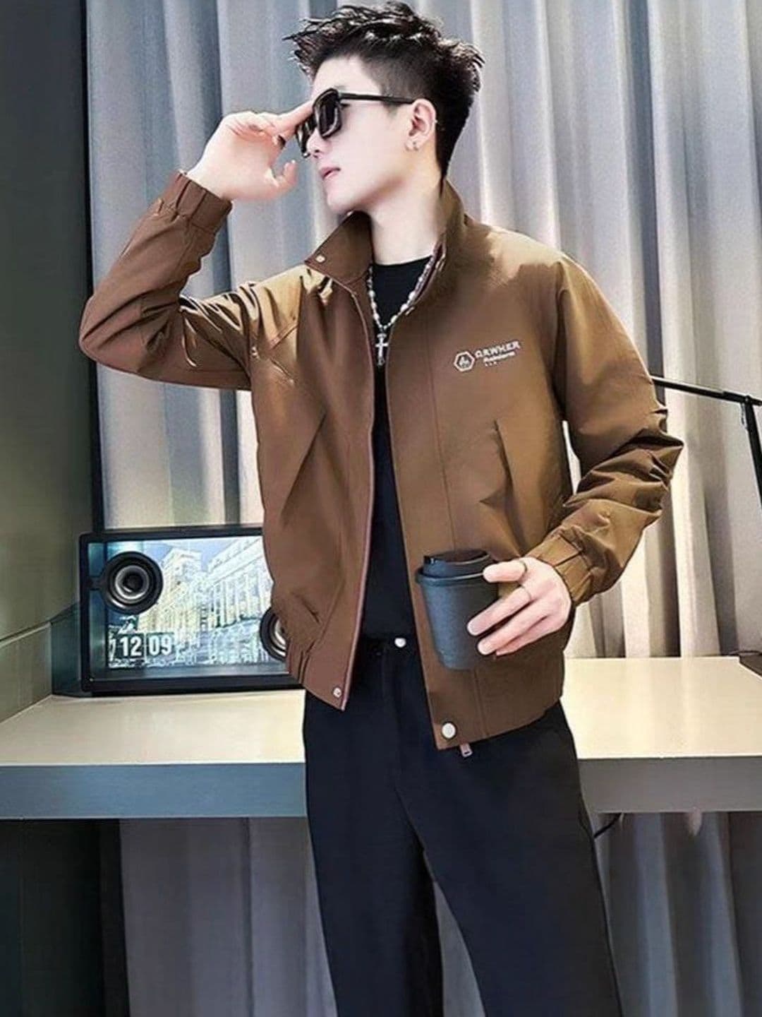 StyleCast x Revolte Stand Collar Tailored Jacket - view 1