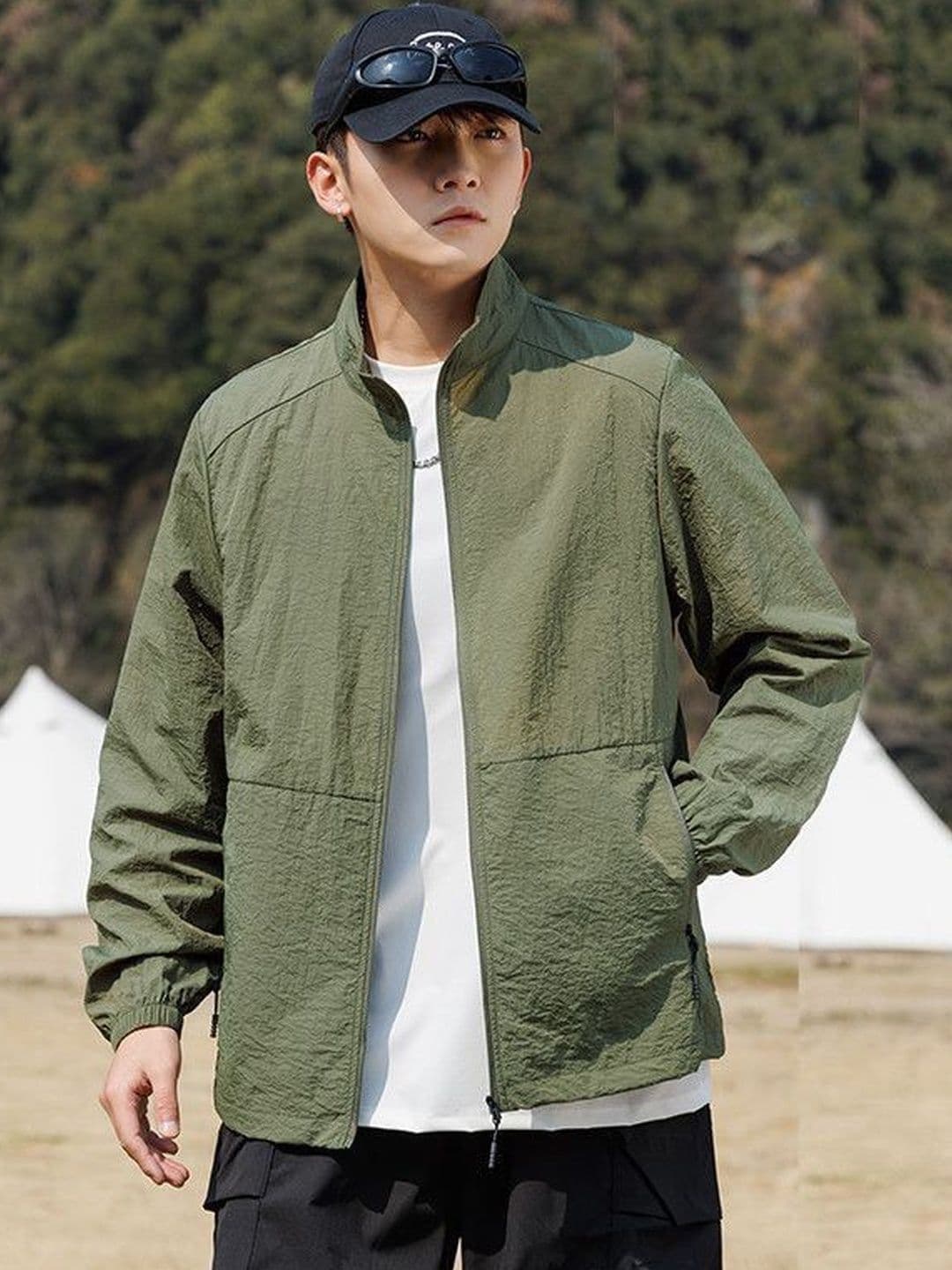 StyleCast x Revolte Stand Collar Leather Jacket - view 1