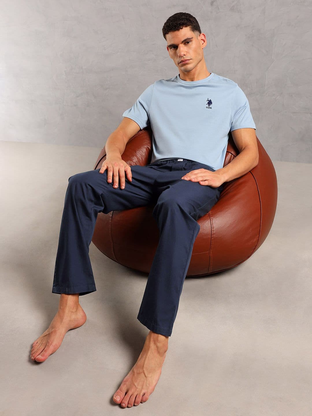 U.S. Polo Assn. Men Pure Cotton Straight-Leg T-Shirt & Pyjamas - view 1