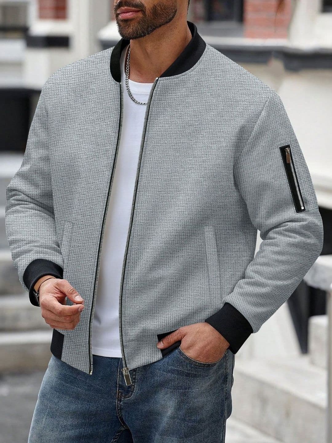 StyleCast x Revolte Stand Collar Tailored Jacket - view 1