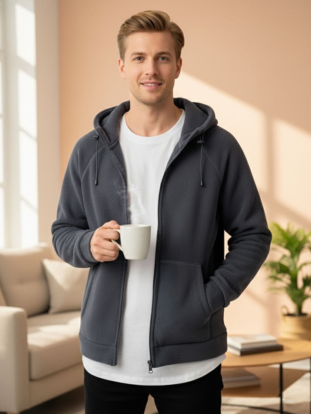 Mast & Harbour Men Shawl Collar Long Sleeves Bomber Jacket - view 1