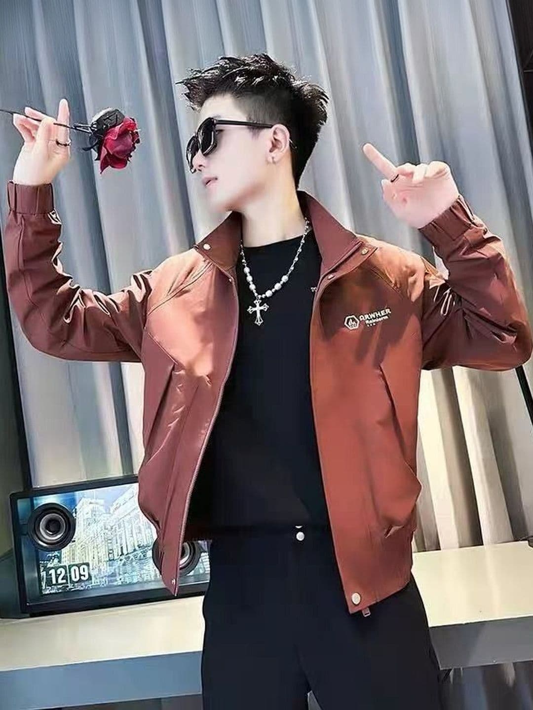 StyleCast x Revolte Stand Collar Tailored Jacket - view 1