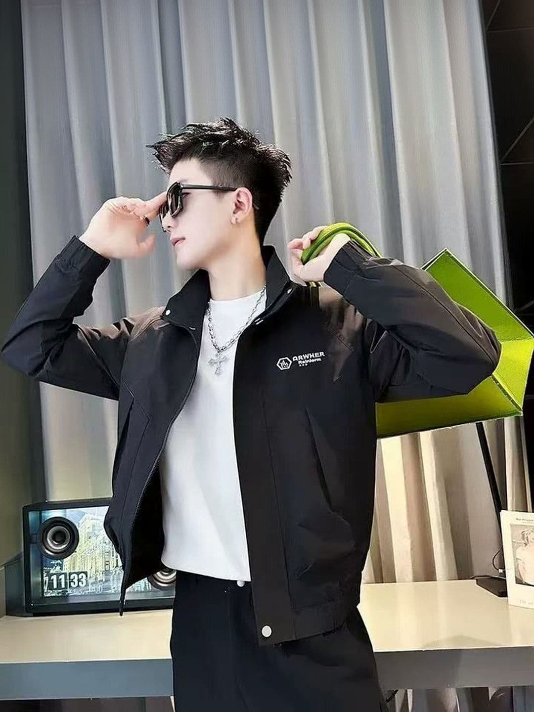 StyleCast x Revolte Stand Collar Tailored Jacket - view 1