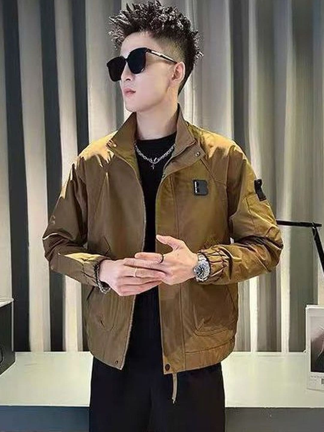 StyleCast x Revolte Stand Collar Tailored Jacket - view 1