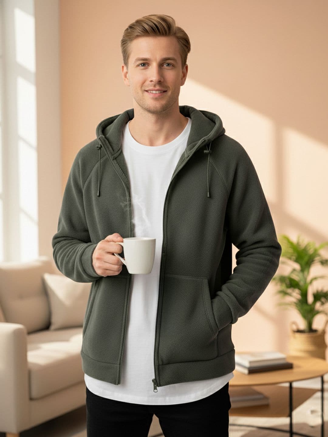 Mast & Harbour Men Shawl Collar Long Sleeves Bomber Jacket - view 1