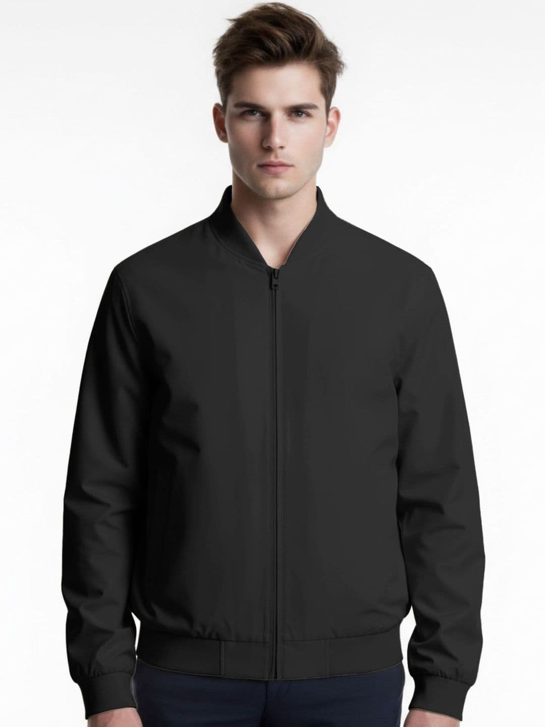 StyleCast x Revolte Stand Collar Leather Jacket - view 1