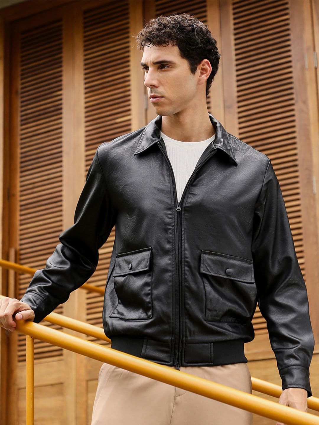 CAHOOT ZipFront Leather Jacket - view 1