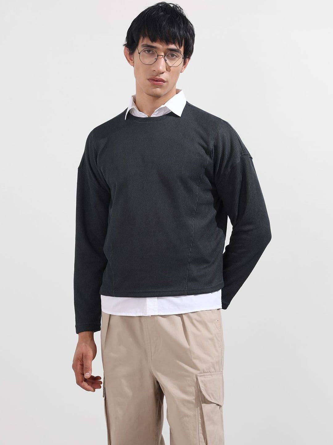 The Indian Garage Co Men Drop-Shoulder Sleeves Boxy T-shirt - view 1