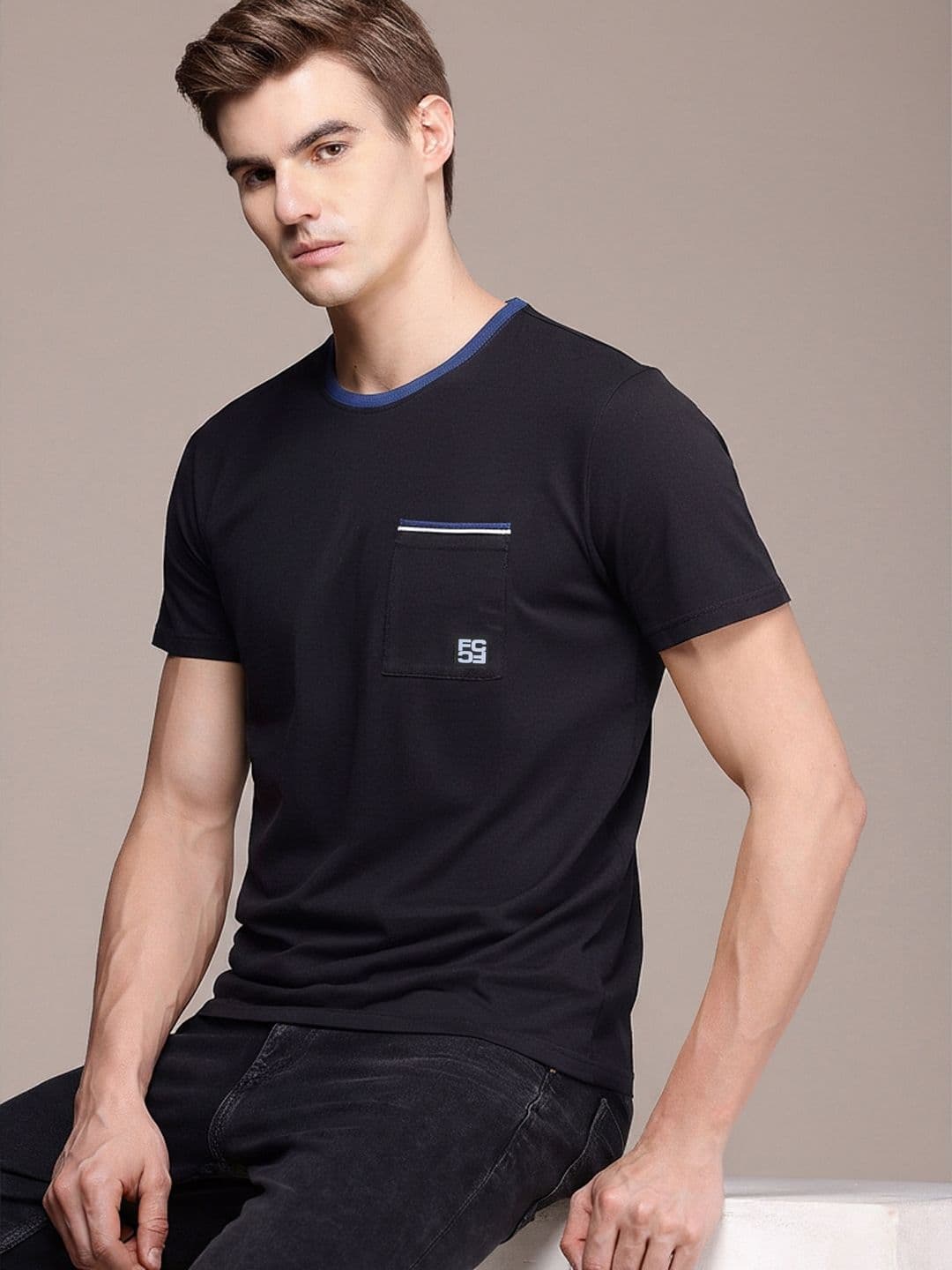 French Connection Pure Cotton Patch Pocket T-shirt - view 1