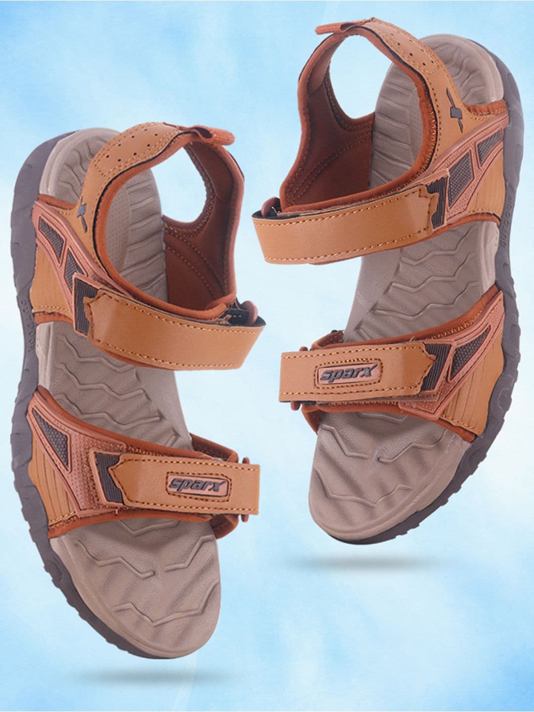 Sparx Men Textured Sports Sandals With Velcro Closure - view 1