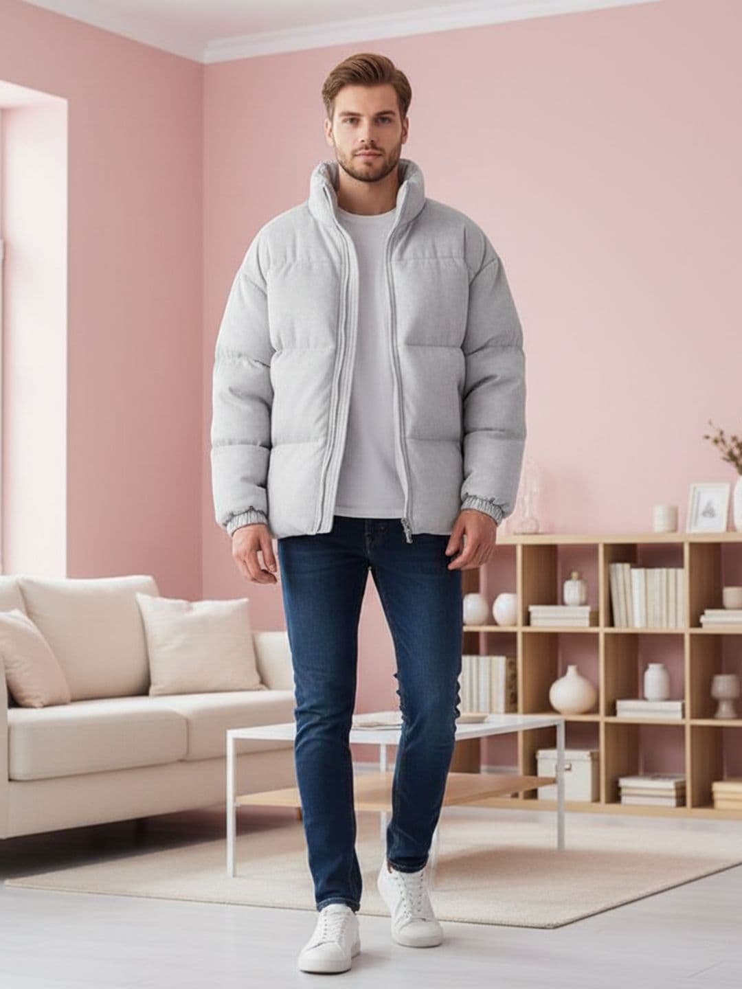 Mast & Harbour Men Shawl Collar Puffer Jacket - view 1