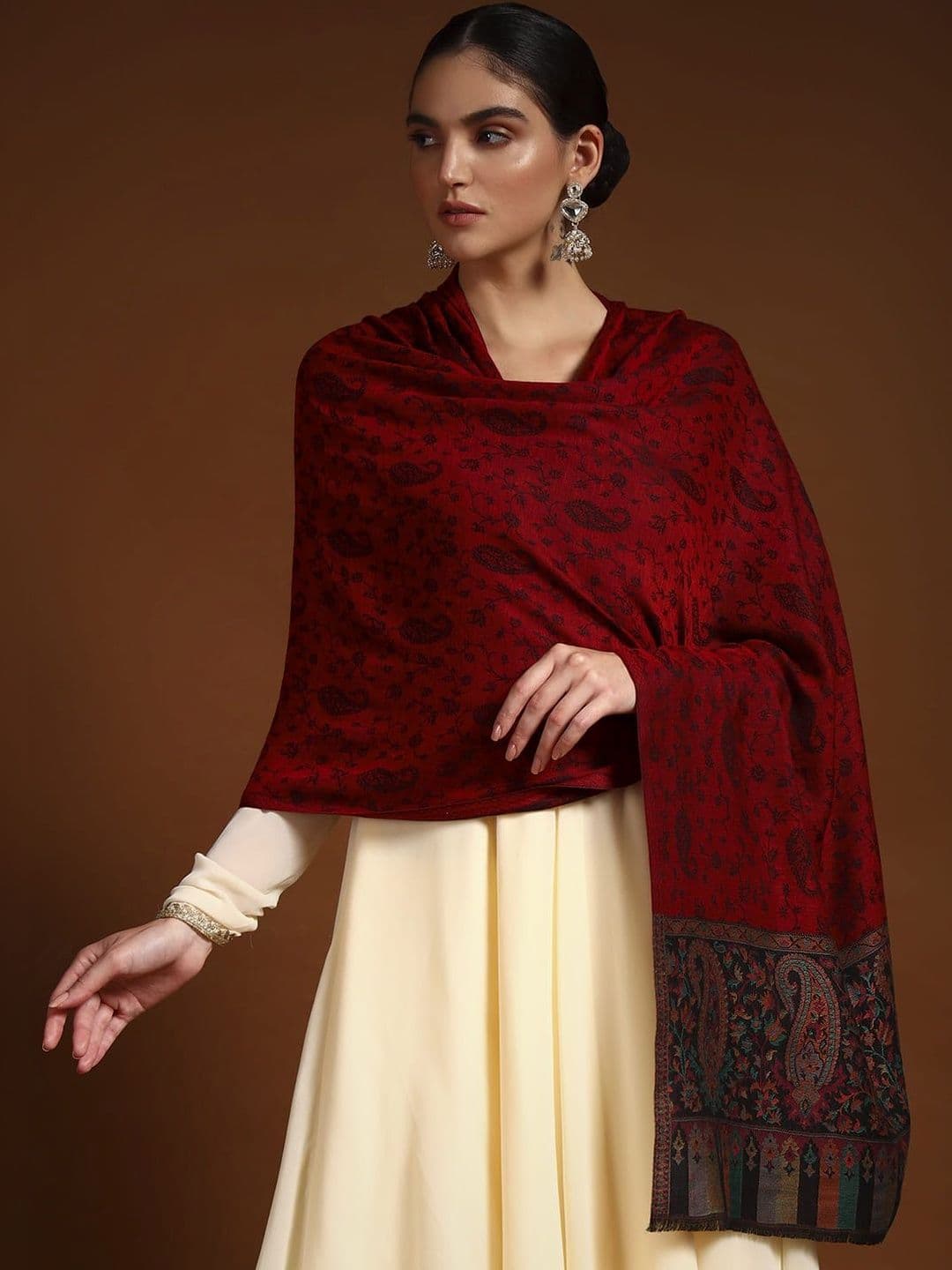 Pashmoda Women Abstract Woven Design Shawl - view 1