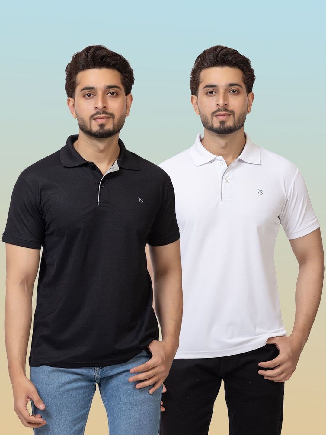 GEE 5 Men Pack of 2 Brand Logo Polo Collar T-shirt - view 1
