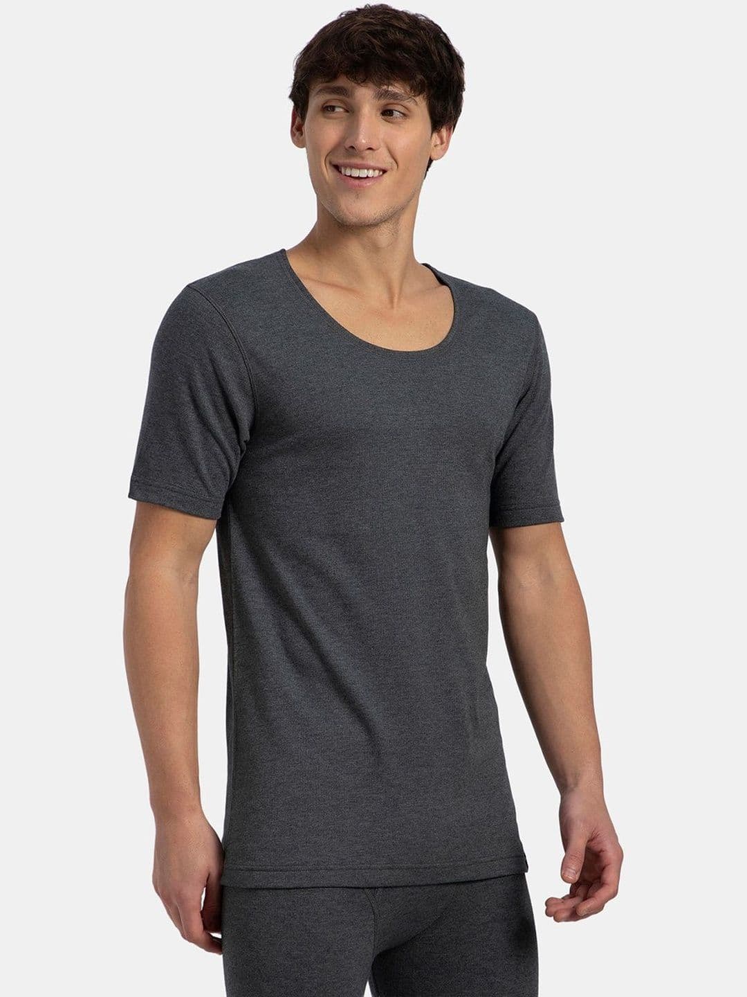 Jockey Super Combed Cotton Brushed Fabric Thermal Undershirt with StayWarm Technology-2402 - view 1