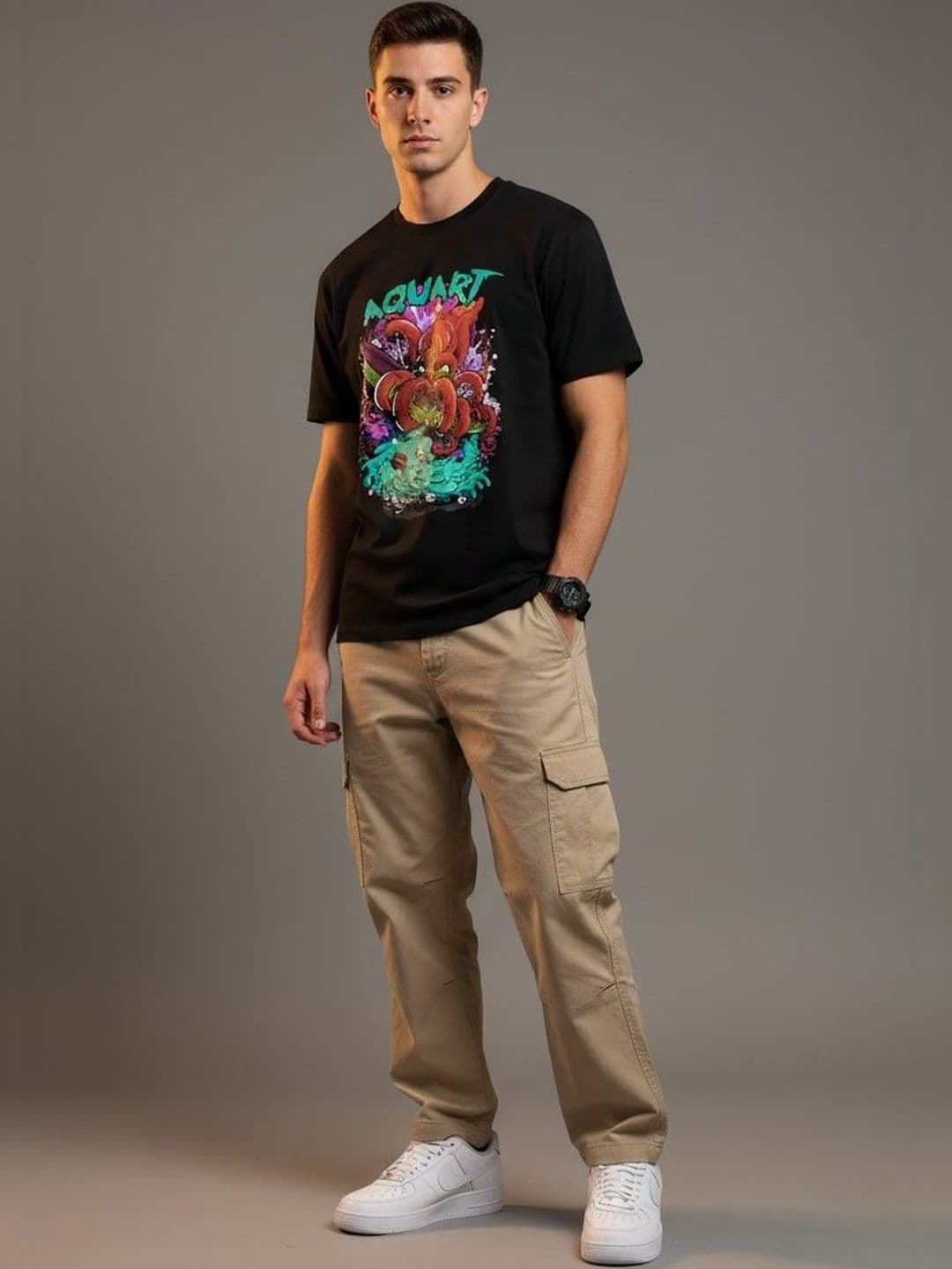 OUTLAWS Men Printed Pure Cotton Regular Fit T-shirt - view 1