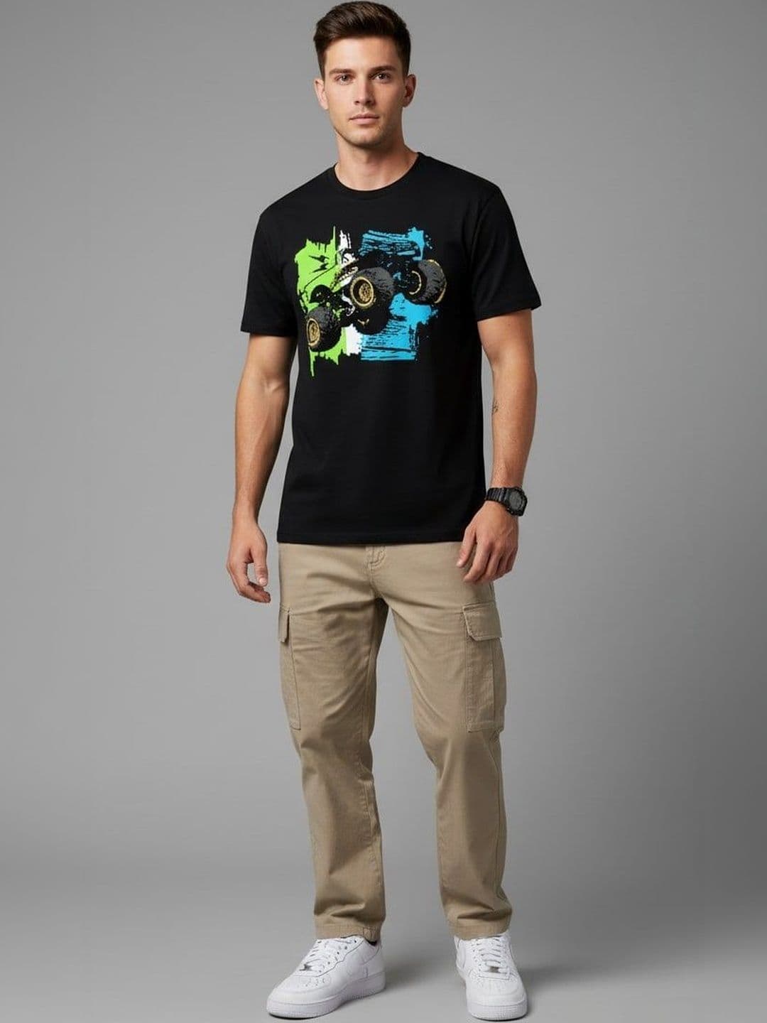 OUTLAWS Men Graphic Printed Pure Cotton T-shirt - view 1