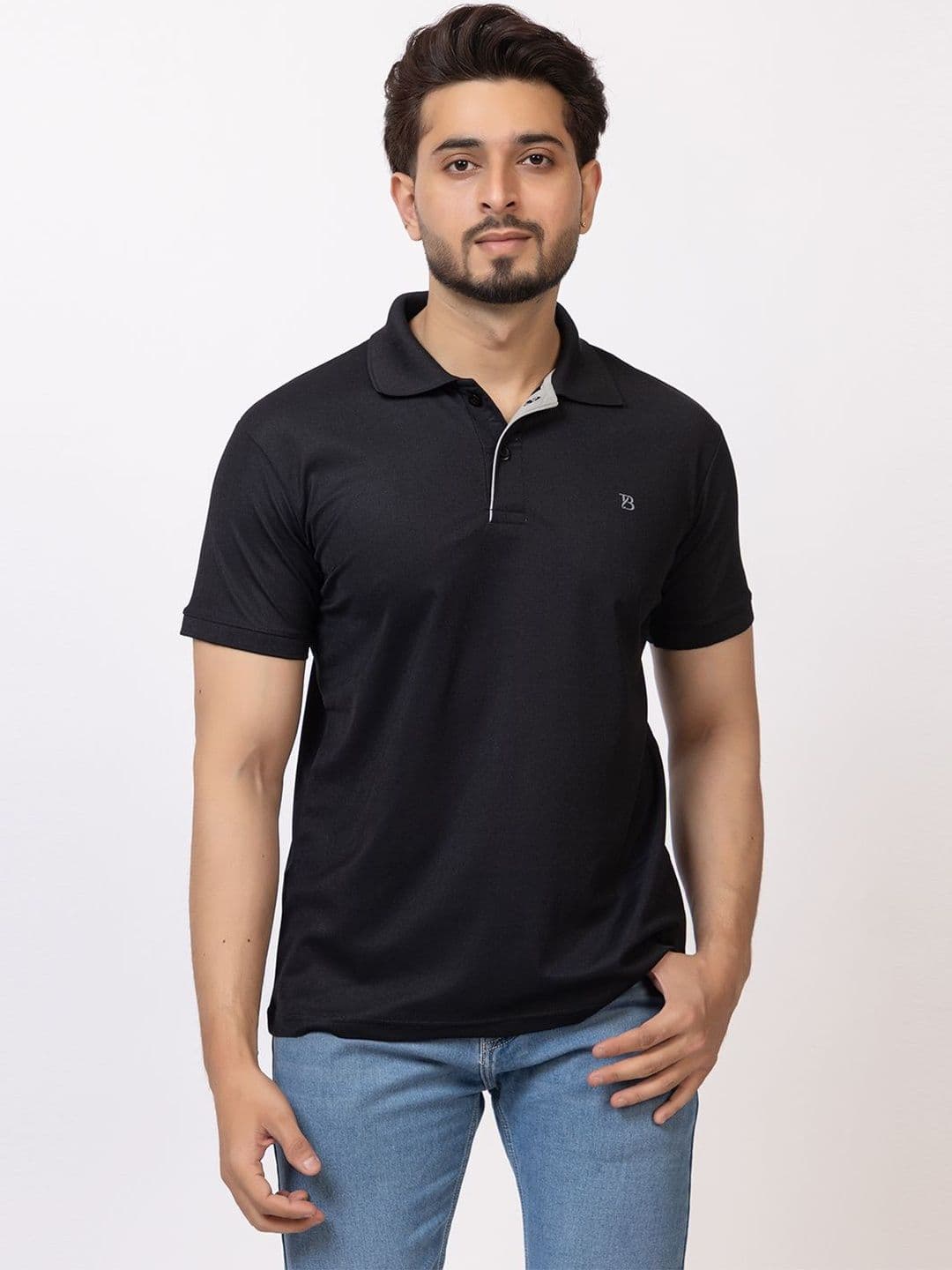 GEE 5 Men Brand Logo Polo Collar Regular Fit T-shirt - view 1