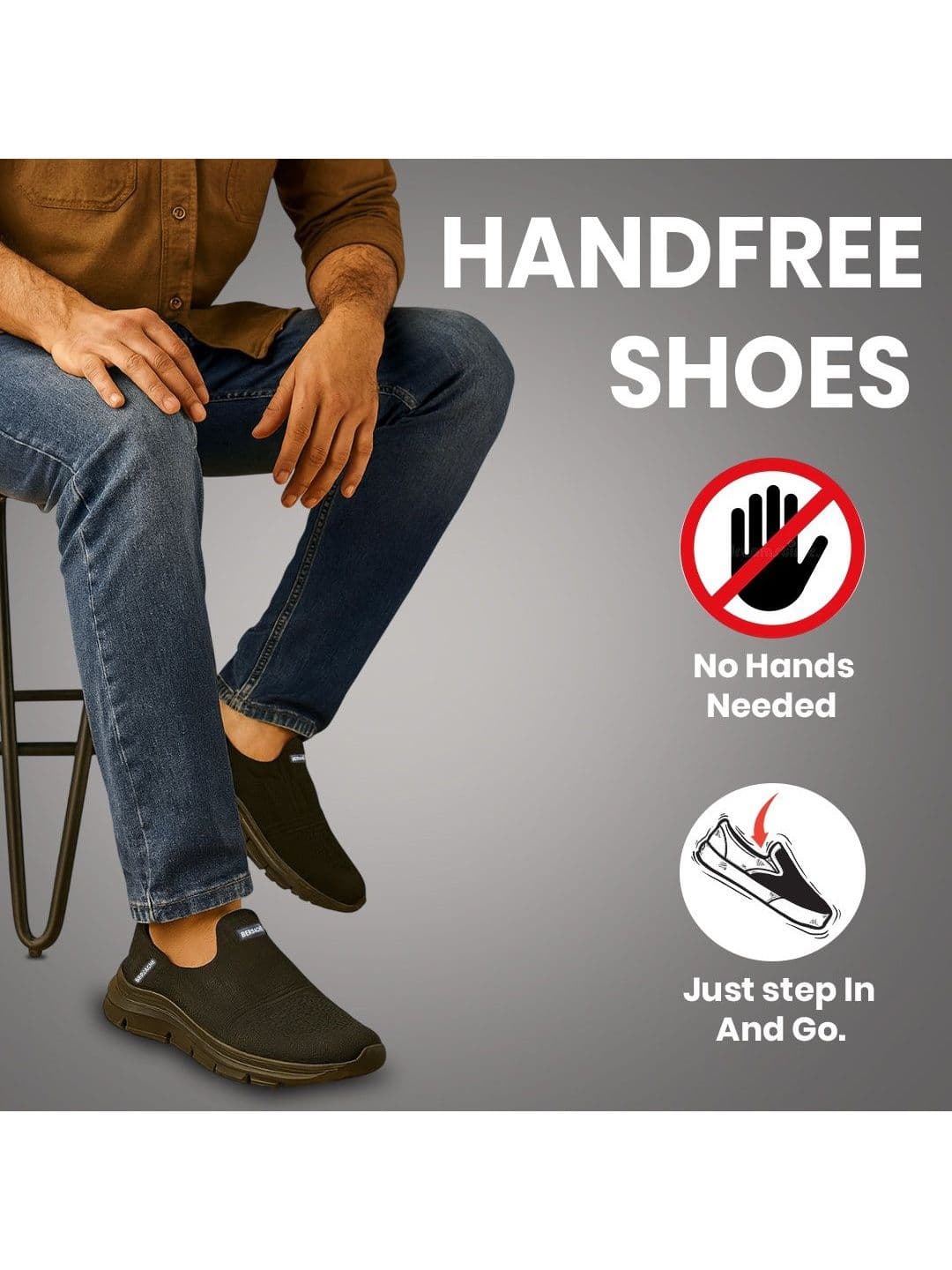 BERSACHE Men Mesh Walking Non-Marking Shoes - view 1