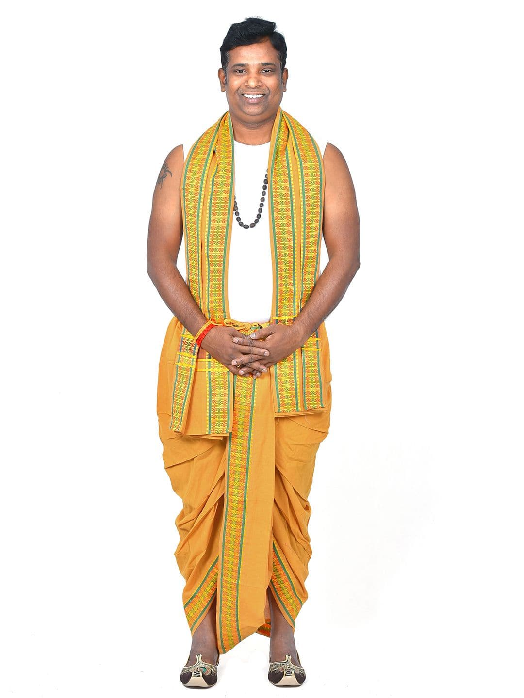 TUNI MANI Readymade Dhoti Pant With Pocket and Towel Set - view 1