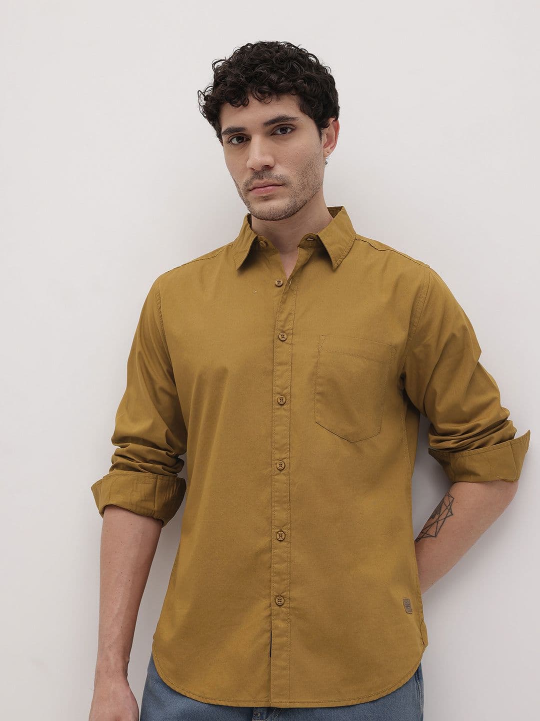 The Roadster Life Co. Pure Cotton Spread Collar Casual Shirt - view 1