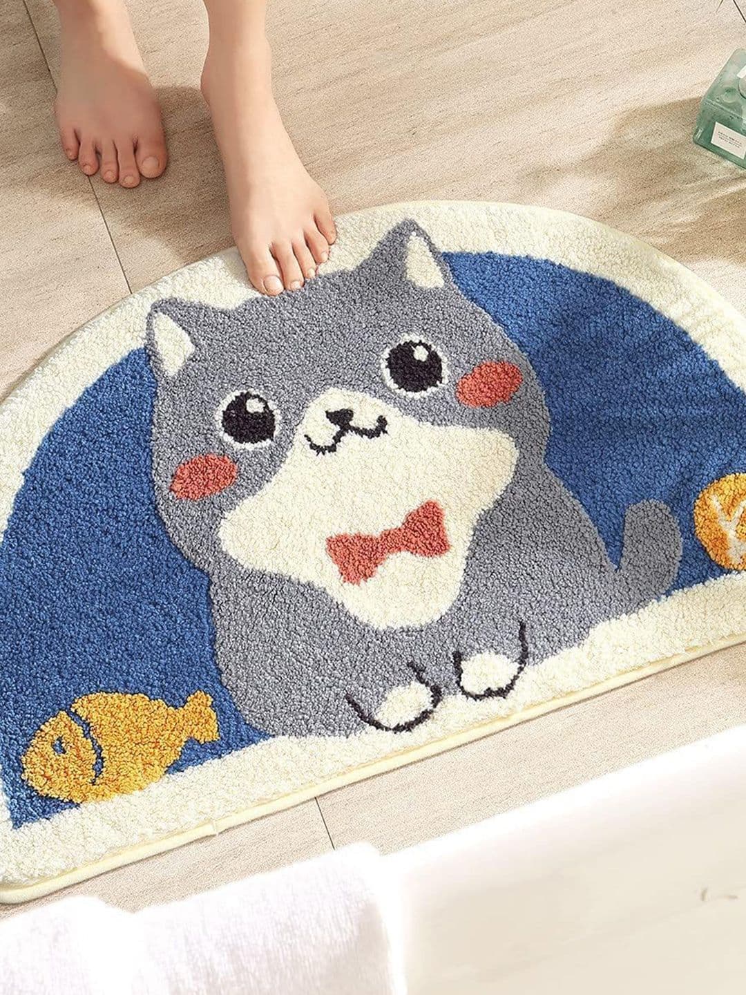 Homio Catfish Blue & Yellow Anti-Slip 2000GSM Bath Rug - view 1