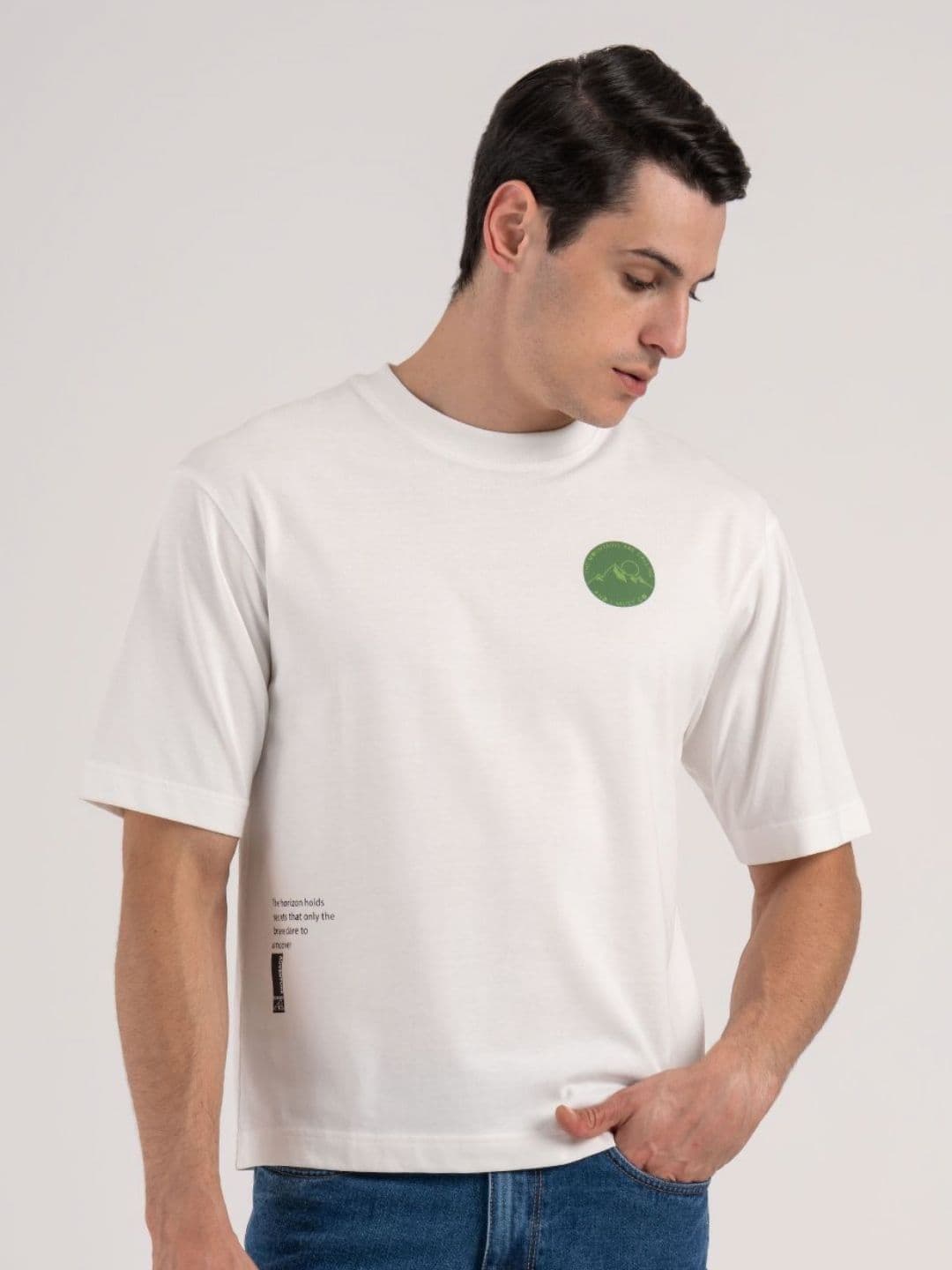 Red Tape Men Typography Printed Round Neck Oversized T-shirt - view 1
